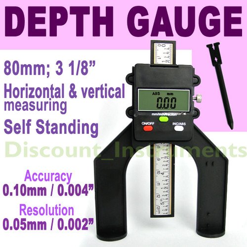 CIA026 SELF STANDING DEPTH GAUGE DIGITAL LCD APERTURE 60MM