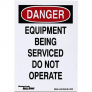 MASTER LOCK 463B MAGNETIC SIGN, DANGER EQUIPMENT BEING SERVICED