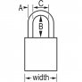MASTER LOCK A1165PRP ANODIZED ALUMINUM SAFETY PADLOCKS