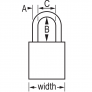 MASTER LOCK A1166KAMKW417ORJ ANODIZED ALUMINUM SAFETY PADLOCKS
