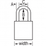 MASTER LOCK A1166KARED ANODIZED ALUMINUM SAFETY PADLOCKS
