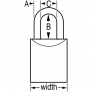 MASTER LOCK 6840LF PROSERIES SOLID BRASS LOCK