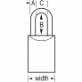 MASTER LOCK 7050LJ PROSERIES SOLID STEEL LOCK