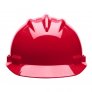 BULLARD AP-4PT SAFETY HELMET, VINYL BROW PAD, RED, STANDARD SERIES CAP STYLE