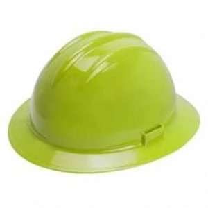 BULLARD C35 EXTRA-LARGE FULL BRIM HARD HAT WITH 6-POINT RATCHET SUSPENSION HI-VIZ YELLOW