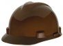 MSA RATCHET V-GARD HELMET BROWN WITH FAS-TRAC® III SUSPENSION