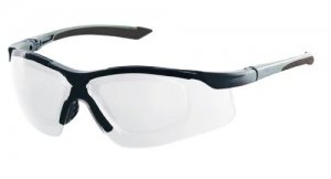 WORKSAFERX RACER E3019 SAFETY PRESCRIPTION GLASSES, GRAPHITE FRAME, FRAMES ONLY