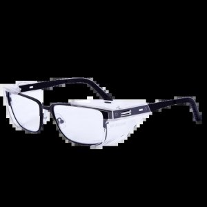 WORKSAFERX RETRO E3059 SAFETY PRESCRIPTION GLASSES, BLACK FRAME, FRAMES ONLY
