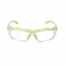 WORKSAFERX STEED E3041 SAFETY PRESCRIPTION GLASSES, LIME GREEN FRAME WITH CLEAR HOLDER, FRAMES ONLY