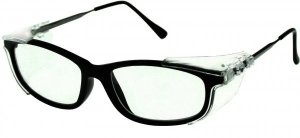 WORKSAFERX VESTA E3015 SAFETY PRESCRIPTION GLASSES, SHINY BLACK FRAME, FRAMES ONLY