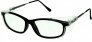 WORKSAFERX VESTA E3015 SAFETY PRESCRIPTION GLASSES, SHINY BLACK FRAME, FRAMES ONLY
