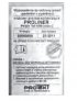 PROTEKT LABEL - STAINLESS STEEL PLATE 85X140X0,5MM