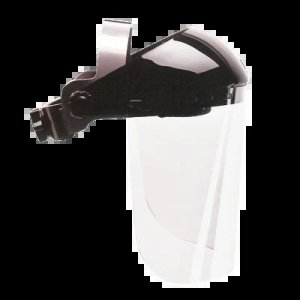BULLARD SENTINEL 1 FACE SHIELD HEADGEAR WITH BLACK ABS CROWN PROTECTOR, VISORS SOLD SEPARATELY