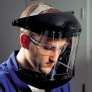 BULLARD SENTINEL 2 FACE SHIELD HEADGEAR WITH BLACK ABS CROWN AND CHIN PROTECTOR, VISORS SOLD SEPARATELY
