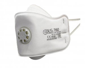 BLS 760 FFP3 R D FFP3 RESPIRATOR WITH EXHALATION VALVE & REUSABLE DESIGN