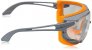 UVEX SKYGUARD NT SAFETY GLASSES GREY/ORANGE FRAME CLEAR SUPRAVISION HARD-COATED ANTI-FOG LENS