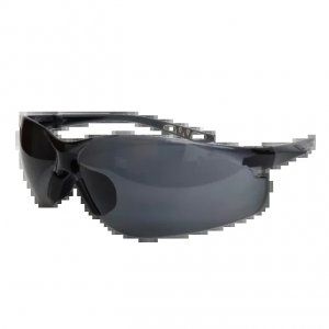 WORKSAFE ADLUS SAFETY PLANO EYEWEAR MATTE CHARCOAL GREY TEMPLE CAT 3 GREY AF LENS