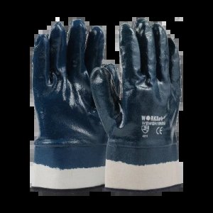 WORKSAFE SOLVOTRIL NITRILE GLOVES, JERSEY COTTON (SAFETY CUFF)