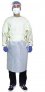 DISPOSABLE ISOLATION GOWN SMMS 25GSM, 120*140CM, YELLOW, KNIT CUFF, AAMI L2 WITH LIGHTWEIGHT SMMS FABRIC