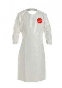 DUPONT TYCHEM 4000 SL275T SLEEVED APRON, WHITE, 25PCS/CTN (PN-SL275TWHSM002500, D-CODE D14249625)