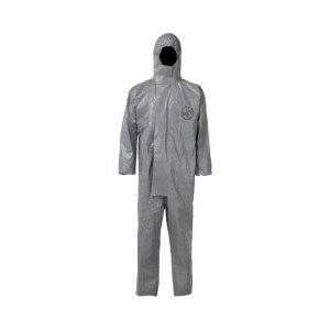DUPONT TYCHEM 6000 F TF198T GY CHEMICAL PROTECTIVE COVERALL WITH TAPED SEAMS