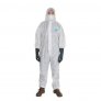 WORKSAFE CHEMPRO 1500 CHEMICAL RESISTANT COVERALL WITH HOOD, WHITE