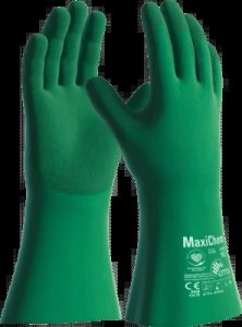 ATG MAXICHEM 76-830 WITH TRITECH CHEMICAL RESISTANT SAFETY GLOVES, CUT LEVEL A, SIZE 8