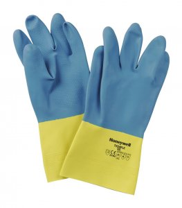 NORTH NEOPRENE CHEMICAL RESISTANT GLOVES WITH FLOCKED INTERIOR FLEXIBLE DOUBLE DIPPED PROTECTION