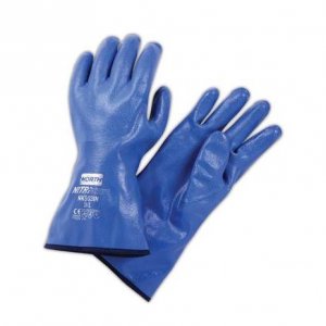 NORTH NITRI-KNIT NK803IN CHEMICAL RESISTANT NITRILE GLOVES WITH INSULATED LINER