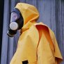 RESPIREX YELLOW NEOPRENE CHEMICAL SPLASH HOOD WITH NEOPRENE FACE GROMMET