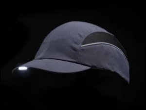SURFLEX LED BUMP CAP WITH ABS PROTECTIVE SHELL AND 5CM VISOR NAVY BLUE