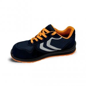 WORKSAFE® GRÜN-L S1PS SUEDE LEATHER ESD LOW-CUT SAFETY SHOES - ORANGE/NAVY