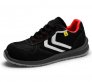 WORKSAFE® GRÜN-L S1PS SUEDE LEATHER ESD LOW-CUT SAFETY SHOES - RED/BLACK