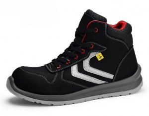 WORKSAFE® GRÜN-M S1PS ESD MID-CUT SAFETY SHOES - RED/BLACK