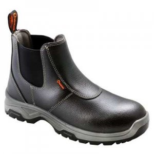 NEUKING NK76 MID CUT BLACK LEATHER SLIP-ON SHOES (10PRS/CTN)