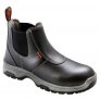 NEUKING NK76 MID CUT BLACK LEATHER SLIP-ON SHOES (10PRS/CTN)
