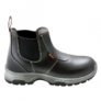 NEUKING NK76 MID CUT BLACK LEATHER SLIP-ON SHOES (10PRS/CTN)