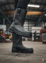 WORKGARD ALPHA II-H HIGH CUT, BLACK COW SPLIT LEATHER, S3