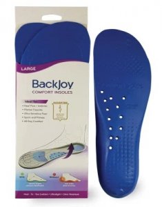 BackJoy Comfort Soles Men's Shoe Insoles M9-M12, Heel Pain Relief & All-Day Comfort, Sea Blue
