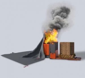 BRIDGEHILL TRAINING FORKLIFT FIRE BLANKET – EV & INDUSTRIAL FIRE SAFETY TRAINING