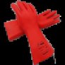 RAYCHEM ELECTRICAL INSULATING RUBBER GLOVES CLASS 4, SIZE 9 STRAIGHT CUFF