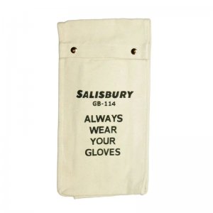 SALISBURY GB114 CANVAS GLOVE BAG WITH SNAP HOOK FOR 14 INCH INSULATING GLOVES