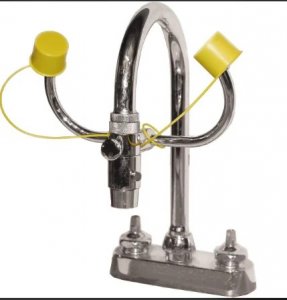 BRADLEY FAUCET-MOUNT EYEWASH STATION