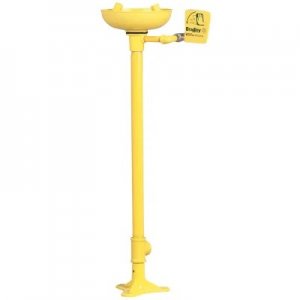 BRADLEY S19-210 PEDETAL-MOUNTED EYE WASH STATION, PLASTIC BOWL