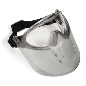 NEW PIG CAPSTONE GOGGLE PLASTIC FACE SHIELD VISOR W/ FACE SHIELD 7X9IN EA