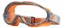 UVEX ULTRASONIC SAFETY GOGGLES ORANGE-GREY FRAME CLEAR SUPRAVISION LENS WITH UV400 PROTECTION