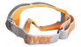 UVEX ULTRASONIC SAFETY GOGGLES ORANGE-GREY FRAME CLEAR SUPRAVISION LENS WITH UV400 PROTECTION