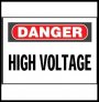 PANDUIT ADHESIVE SIGN, POLYESTER, 'DANGER HIGH VOLTAGE',10