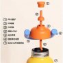 CHAKO LAB LINLIN 1000ML VACUUM THERMOS BOTTLE WITH SUS316 INNER AND STRAW