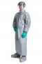DUPONT TYCHEM 6000 GOWN WITH REAR CLOSURE KNITT DOUBLE CUFF SYSTEM MANDARIN COL GREY 25PCS/CTN